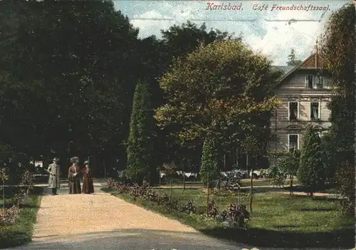 Karlsbad Eger Boehmen Cafe Freundschaftssaal Park Kat. Karlovy Vary