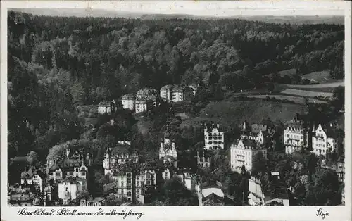 Karlsbad Eger Boehmen Blick vom Dreikreuzberg Kat. Karlovy Vary