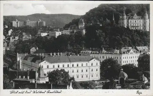 Karlsbad Eger Boehmen Blick auf das Weltbad Teilansicht Kat. Karlovy Vary