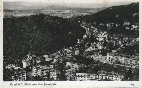 Karlsbad Eger Boehmen Blick von der Franz Josefs Hoehe Kat. Karlovy Vary