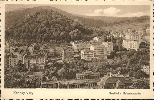 Karlovy Vary Rozhled s Hubertusburku Blick von der Hubertusburg / Karlovy Vary /