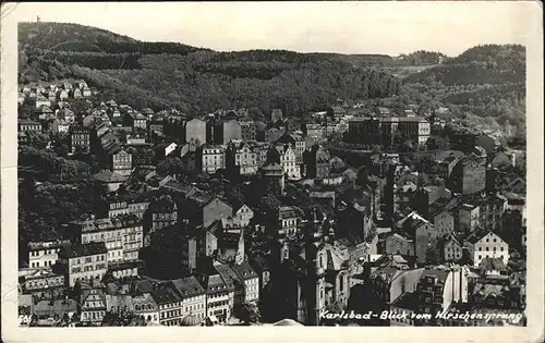 Karlsbad Eger Boehmen Blick vom Hirschensprung Kat. Karlovy Vary