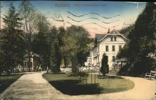 Karlsbad Eger Boehmen Cafe Freundschaftssaal Park Kat. Karlovy Vary