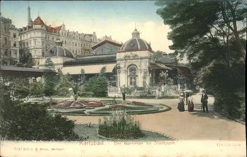 Karlsbad Eger Boehmen Kursalon im Stadtpark Kat. Karlovy Vary