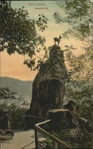 Karlsbad Eger Boehmen Gemsfelsen am Hirschensprung Kat. Karlovy Vary