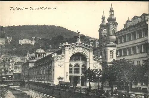 Karlsbad Eger Boehmen Sprudelkolonnade Kirche Kat. Karlovy Vary