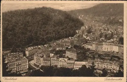 Karlsbad Eger Boehmen Totalansicht Weltbad Kat. Karlovy Vary