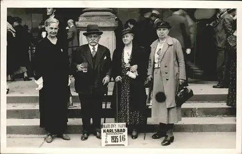 Karlsbad Eger Boehmen Gruppenbild Kat. Karlovy Vary