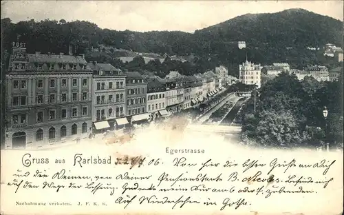 Karlsbad Eger Boehmen Egerstrasse Kat. Karlovy Vary