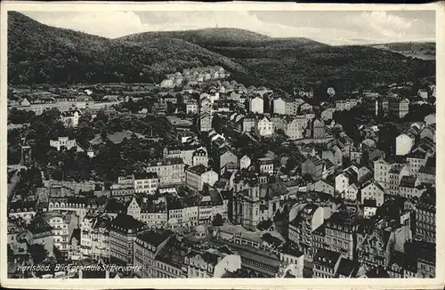 Karlsbad Eger Boehmen Blick gegen Stifterwarte Kat. Karlovy Vary
