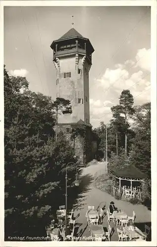 Karlsbad Eger Boehmen Dr. Hans Kudlich Warte auf der Freundschaftshoehe Kat. Karlovy Vary