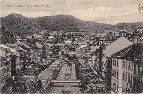 Karlsbad Eger Boehmen Alte und Neue Wiese Kat. Karlovy Vary