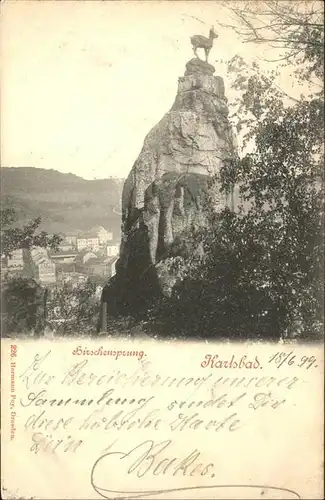 Karlsbad Eger Boehmen Gemsfelsen am Hirschensprung Kat. Karlovy Vary