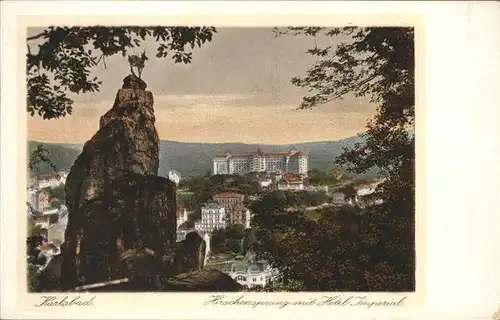 Karlsbad Eger Boehmen Gemsfelsen am Hirschensprung Hotel Imperial Kat. Karlovy Vary