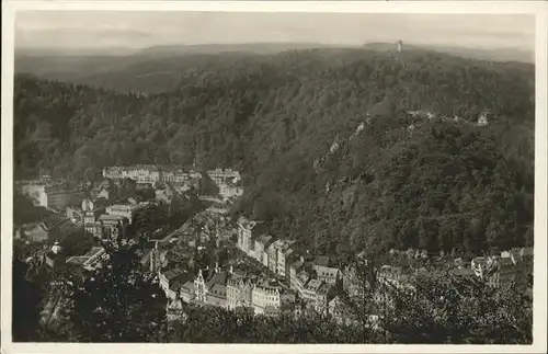 Karlsbad Eger Boehmen Blick vom Dreikreuzberg Kat. Karlovy Vary