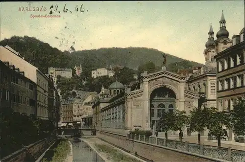 Karlsbad Eger Boehmen Sprudelkolonnade Kat. Karlovy Vary