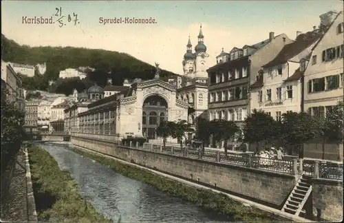 Karlsbad Eger Boehmen Sprudelkolonnade Kat. Karlovy Vary