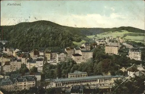 Karlsbad Eger Boehmen Panorama Kat. Karlovy Vary