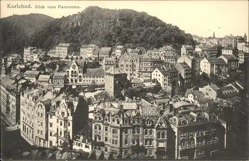 Karlsbad Eger Boehmen Panorama Kat. Karlovy Vary