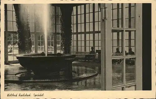 Karlsbad Eger Boehmen Der Sprudel Brunnen Kat. Karlovy Vary