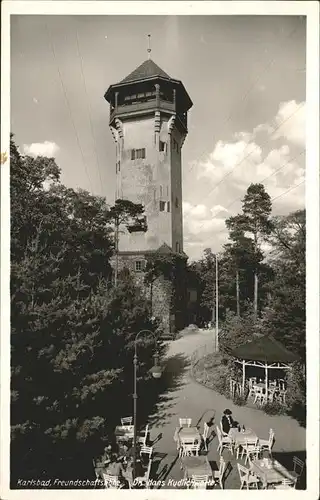 Karlsbad Eger Boehmen Dr. Hans Kudlich Warte auf der Freundschaftshoehe Kat. Karlovy Vary