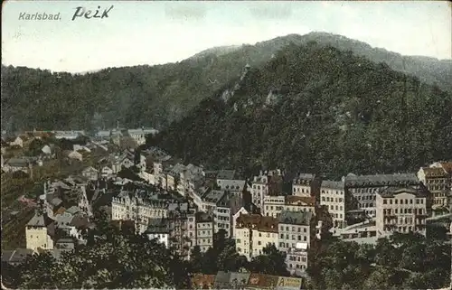 Karlsbad Eger Boehmen Teilansicht Kat. Karlovy Vary