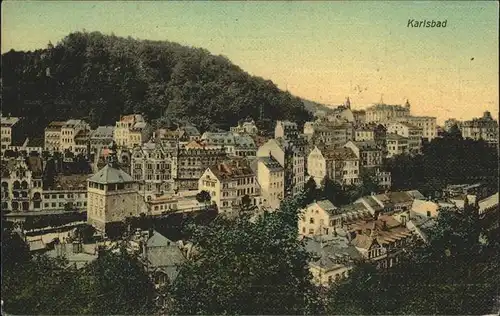 Karlsbad Eger Boehmen Teilansicht Weltbad Kat. Karlovy Vary