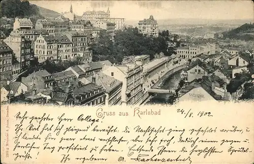 Karlsbad Eger Boehmen Teilansicht Kat. Karlovy Vary