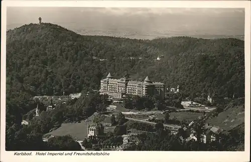 Karlsbad Eger Boehmen Hotel Imperial und Freundschaftshoehe Kat. Karlovy Vary