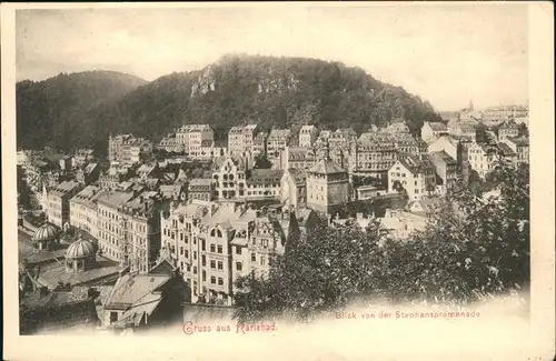 Karlsbad Eger Boehmen Blick von der Stephanspromenade Kat. Karlovy Vary