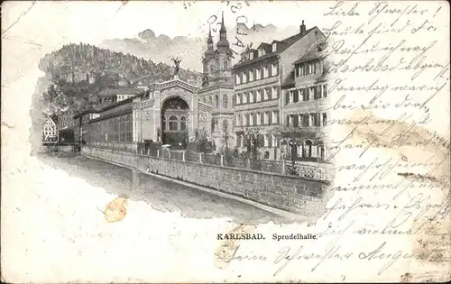 Karlsbad Eger Boehmen Sprudelhalle Kat. Karlovy Vary