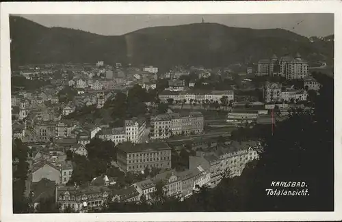 Karlsbad Eger Boehmen Totalansicht Kat. Karlovy Vary
