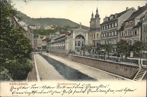Karlsbad Eger Boehmen Sprudelkolonnade Kat. Karlovy Vary