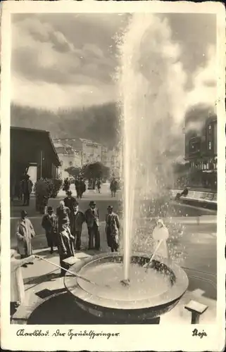 Karlsbad Eger Boehmen Sprudelspringer Brunnen Kat. Karlovy Vary