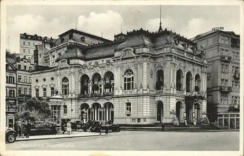 Karlsbad Eger Boehmen Stadttheater Kat. Karlovy Vary