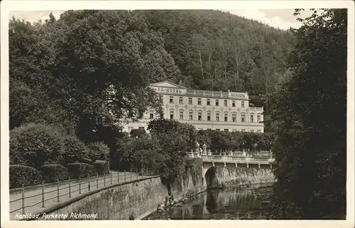 Karlsbad Eger Boehmen Parkhotel Richmond Kat. Karlovy Vary