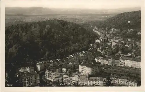 Karlsbad Eger Boehmen Totalansicht Panorama Kat. Karlovy Vary