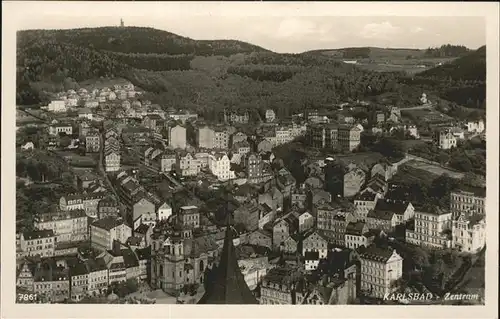 Karlsbad Eger Boehmen Zentrum Panorama Kat. Karlovy Vary