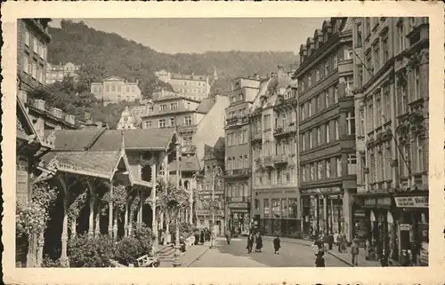 Karlsbad Eger Boehmen Markt Kolonnade Kat. Karlovy Vary