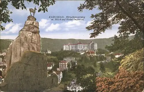 Karlsbad Eger Boehmen Gemsfelsen am Hirschensprung Hotel Imperial Kat. Karlovy Vary