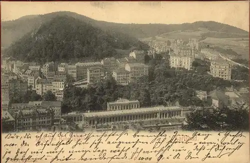 Karlsbad Eger Boehmen Blick von der Hubertusburg Kat. Karlovy Vary