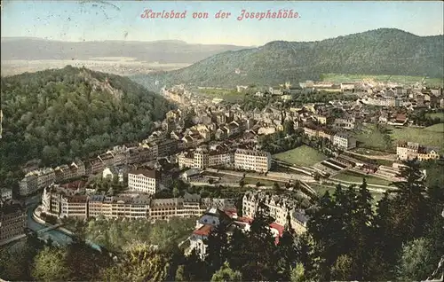 Karlsbad Eger Boehmen Panorama Blick von der Franz Josef Hoehe Kat. Karlovy Vary