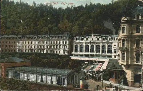 Karlsbad Eger Boehmen Cafe Pupp Grand Hotel Kat. Karlovy Vary