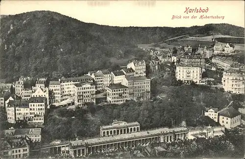 Karlsbad Eger Boehmen Blick von der Hubertusburg Kat. Karlovy Vary