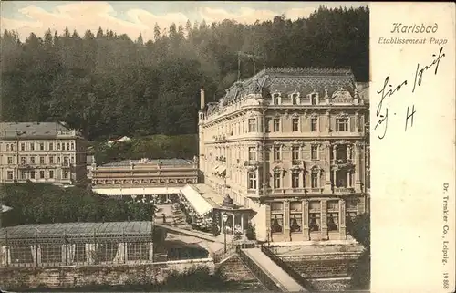 Karlsbad Eger Boehmen Grand Hotel Etablissement Pupp Kat. Karlovy Vary