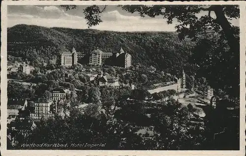 Karlsbad Eger Boehmen Blick nach Hotel Imperial Kat. Karlovy Vary