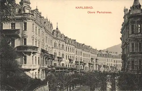 Karlsbad Eger Boehmen Obere Parkstrasse Kat. Karlovy Vary