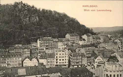 Karlsbad Eger Boehmen Blick vom Laurenziberg Kat. Karlovy Vary