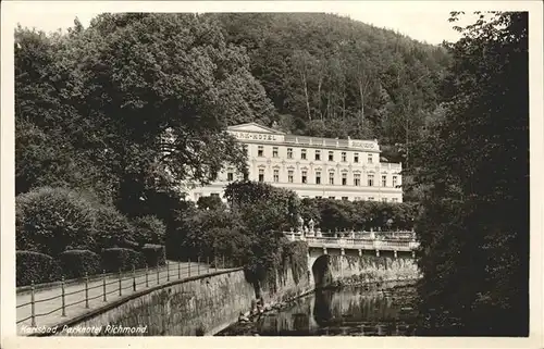 Karlsbad Eger Boehmen Parkhotel Richmond Kat. Karlovy Vary