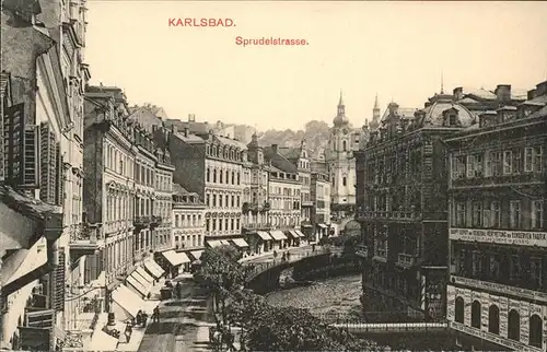 Karlsbad Eger Boehmen Sprudelstrasse Kat. Karlovy Vary